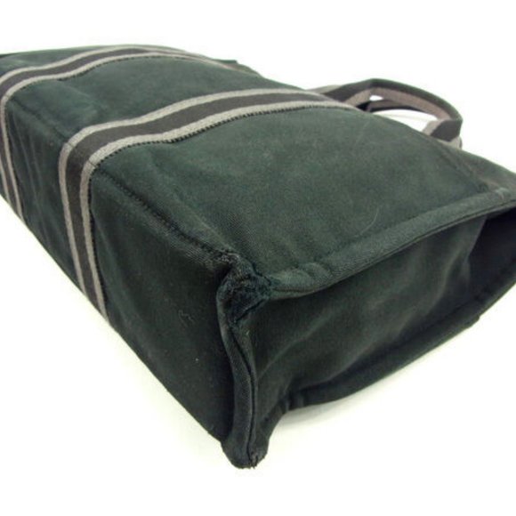 Authentic Hermes Tote bag Fourre Tout Black Grey Woman unisex Used - Picture 4 of 6